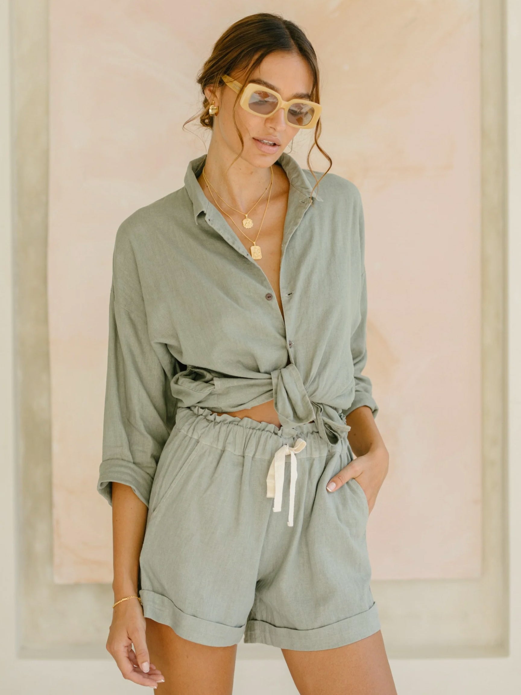 Summer Linen Button-Up